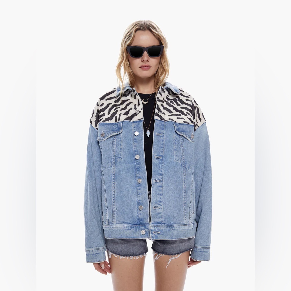 🐴RODEO CHIC Mother The Drop It Drifter Jacket I Confess Boho Denim Jean Jacket S